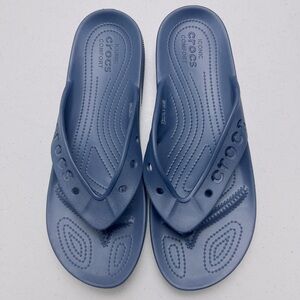 Crocs Baya II Mens Flip Flops 208192 Blue Slip On Casual Beach Sandals Size 13